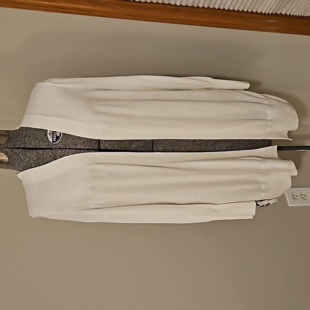 croft & barrow White Open-Front Lightweight Cardigan